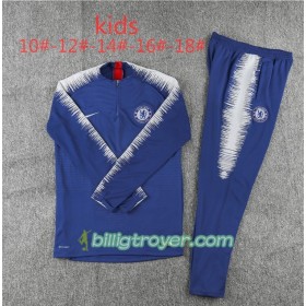 Chelsea Barn Trenings Collegegenser Set Blå 2018/19